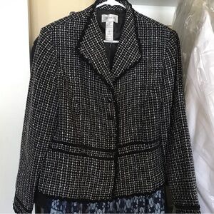 Chadwick's Blazer Very Cute Sz14P Button Down Open Collar Embellished